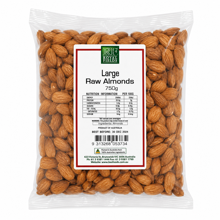 Royal Fields Almonds Raw Large 750g