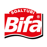 Bifa brand logo, a red wavy banner with the word SOALTUBI above the bold white text Bifa.