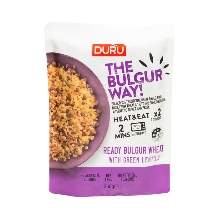 Duru Heat & Eat Ready Bulgur – Green Lentils 250g