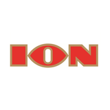 ION brand logo, the letters ION in red with a tan outline inside an elongated oval shape.