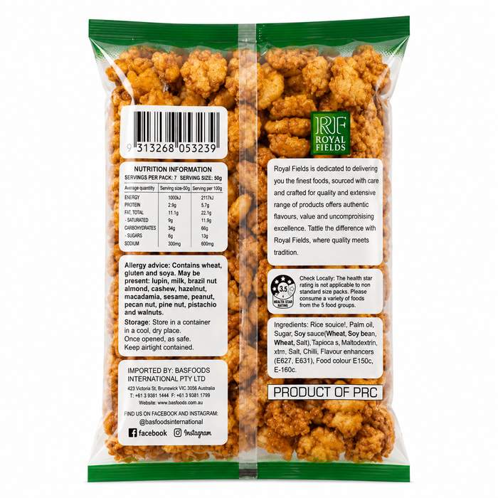 Royal Fields Chilli Rice Crackers 350g