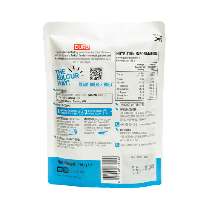 Duru Heat & Eat Ready Bulgur – Original 250g
